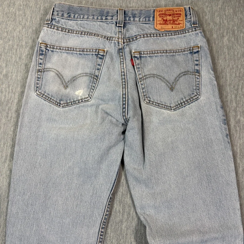 Levis 512 Jeans Mens 32x34 Blue‎ Slim Tapered Mid Rise Dark Wash Denim